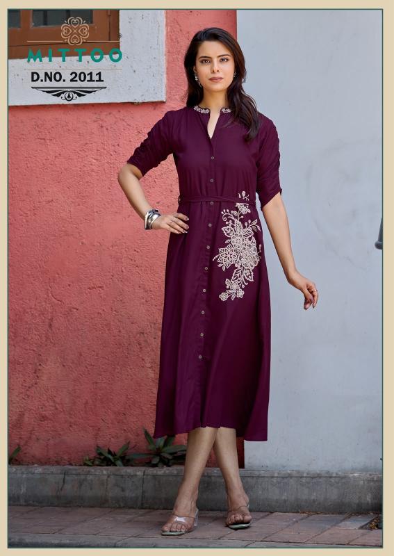 Mittoo arica vol 2 thread work wholesale kurtis